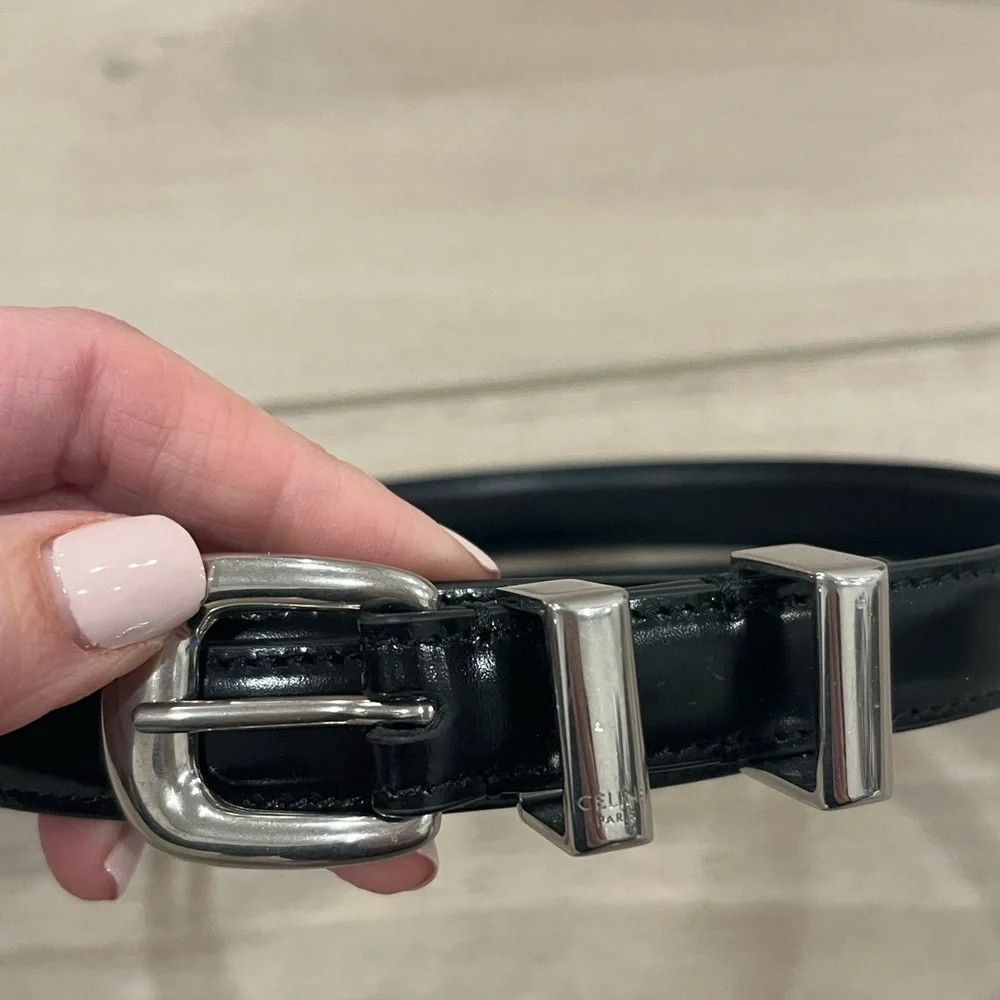 CELINE WESTERN BELT TAURILLON LEATHER 90